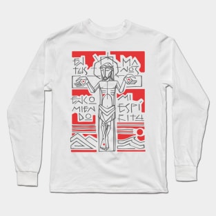 Jesus Christ at the Cross illustration Long Sleeve T-Shirt